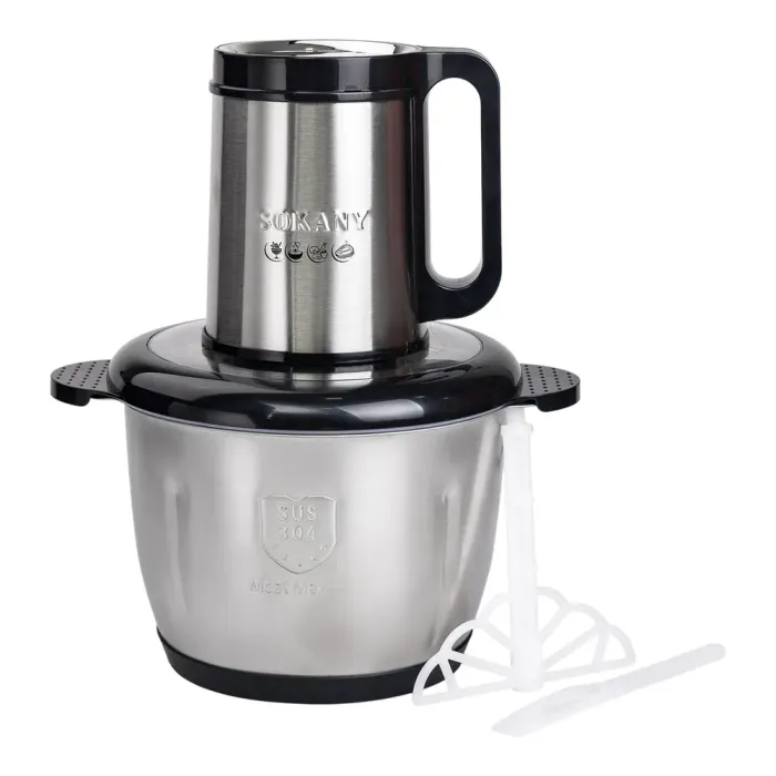 Чопер измельчитель 800 Вт 4 лезвия с чашей на 3 литра мясорубки Sokany (SK-06026) - изображение 8