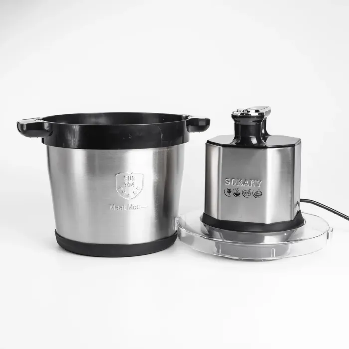 Чопер измельчитель 800 Вт с чашей на 8 литров 6 лезвий мясорубка Sokany (SK-06033) - изображение 8