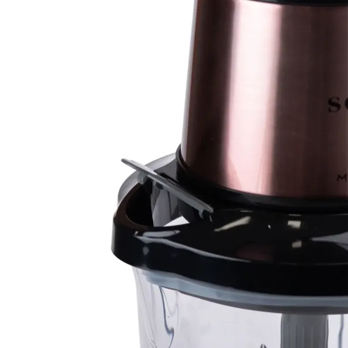 Чоппер Подрібнювач електричний 1000 Вт з чашею об'ємом 2 л М'ясорубка Sokany 6 ножів 1-швидкісний режим (SK-7039) - зображення 6