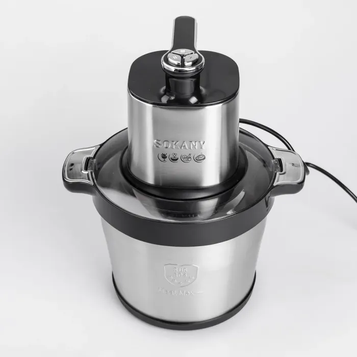 Чопер измельчитель электрический кухонный 1500 Вт с чашей из нержавеющей стали 8 литров Sokany (SK-7088) - изображение 3