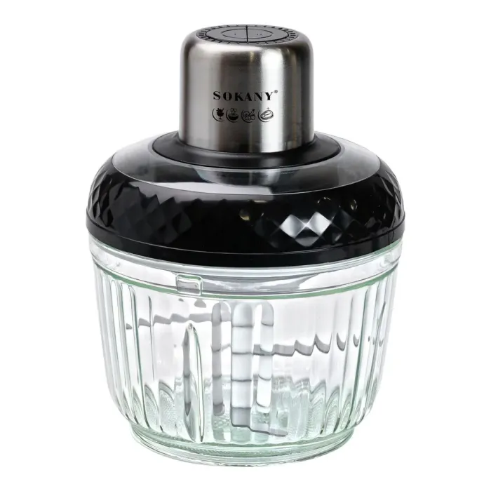 Чоппер подрібнювач набір 2в1 з чашами 0.5 та 3 літри Sokany 2 швидкості 800 Вт багатофункціональна м'ясорубка (SKYM7032B) - зображення 13