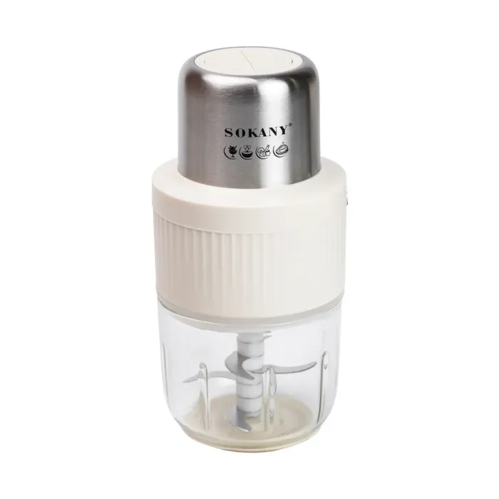 Чоппер измельчитель набор 2в1 с чашами 0.5 и 3 литра Sokany 2 скорости 800 Вт многофункциональная мясорубка (SKYM7032W) - изображение 13
