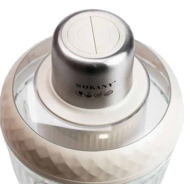 Чоппер измельчитель набор 2в1 с чашами 0.5 и 3 литра Sokany 2 скорости 800 Вт многофункциональная мясорубка (SKYM7032W) - изображение 14