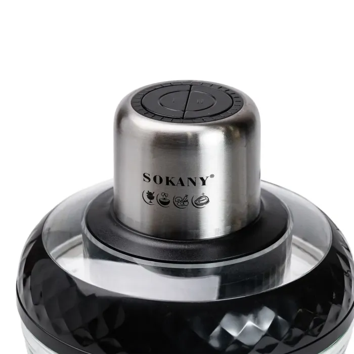 Чоппер подрібнювач набір 2в1 з чашами 0.5 та 3 літри Sokany 2 швидкості 800 Вт багатофункціональна м'ясорубка (SKYM7032B) - зображення 17