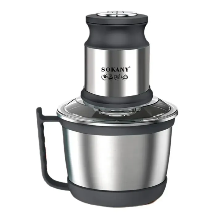 Чопер измельчитель с чашей 3 литра 4 лезвия нержавеющая сталь овощерезка Sokany (SK-7027) - изображение 1