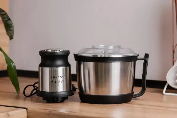 Чопер измельчитель с чашей 3 литра 4 лезвия нержавеющая сталь овощерезка Sokany (SK-7027) - изображение 5