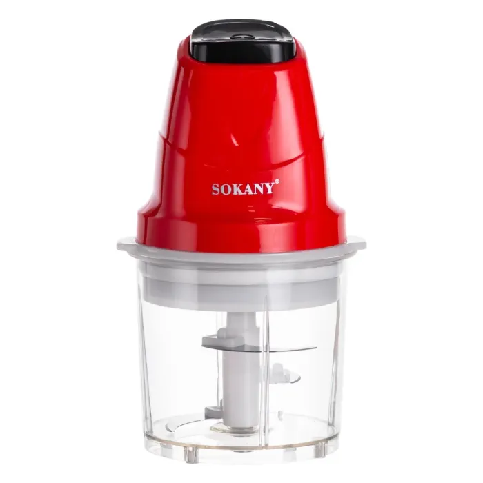 Чоппер подрібнювач з чашею на 0.7 л електричний кухонний 250 Вт Sokany SK-06009R (SK-06009R) - изображение 1