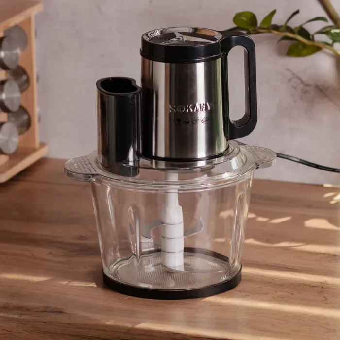 Чоппер подрібнювач із чашею на 2.7 л кухонний електричний Sokany SK-06011 (SK-06011) - изображение 8