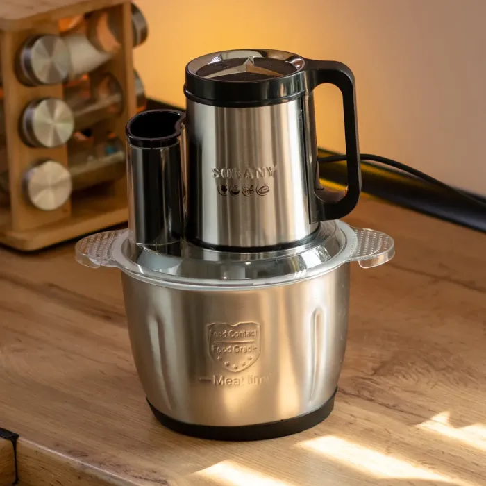 Чоппер подрібнювач із чашею на 2.7 л кухонний електричний Sokany SK-06019 (SK-06019) - изображение 9