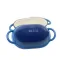 Чавунна овальна форма для випікання хліба з кришкою 25×17×15 (см) форма для хліба в духовку Синя HP-1-23-BLUE (HP-1-23-BLUE)