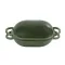 Чавунна овальна форма для випікання хліба з кришкою 25×17×15 (см) форма для хліба в духовку Зелена HP-1-23-GREEN (HP-1-23-GREEN)