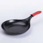 Чавунна сковорода з силіконовою ручкою Ø21 см для електричної та газової плити 500 мл (HP-1-13)