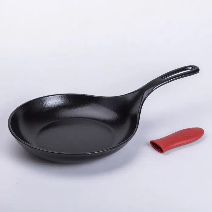 Чавунна сковорода з силіконовою ручкою Ø21 см для електричної та газової плити 500 мл (HP-1-13) - изображение 2