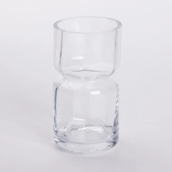 Декоративна ваза для квітів 15 см скляна прозора ваза 600 мл скляна прозора ваза 600 мл (HP-10-13) - изображение 2