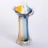 Декоративна скляна оригінальна ваза для квітів 29 см стильна фігурна ваза 500 мл Жовто-синя (HP-9-4)