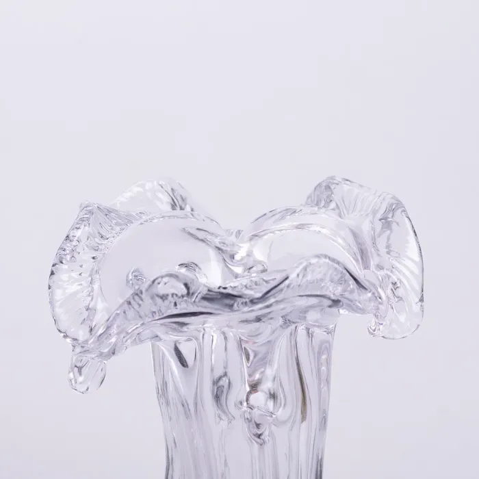 Декоративна скляна ваза для квітів 15.5 см фігурна ваза 100 мл Зелена (HP-9-3) - зображення 4