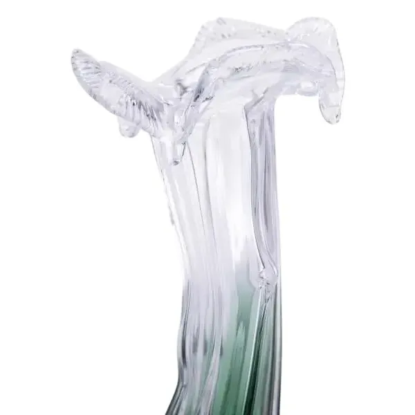 Декоративна скляна ваза для квітів 29 см фігурна Зелена HP-9-1 (HP-9-1) - зображення 4