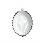 Декоративне блюдо Лист 31 см біле з чорним кантом 2553-1S (2553-1S)