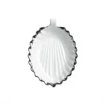 Декоративне блюдо Лист 31 см біле з чорним кантом 2553-1S (2553-1S)