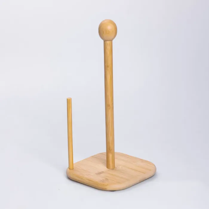 Тримач для паперових рушників 15,5×15,5×32 (см) підставка дерев'яна HB-40-10 (HB-40-10) - зображення 3