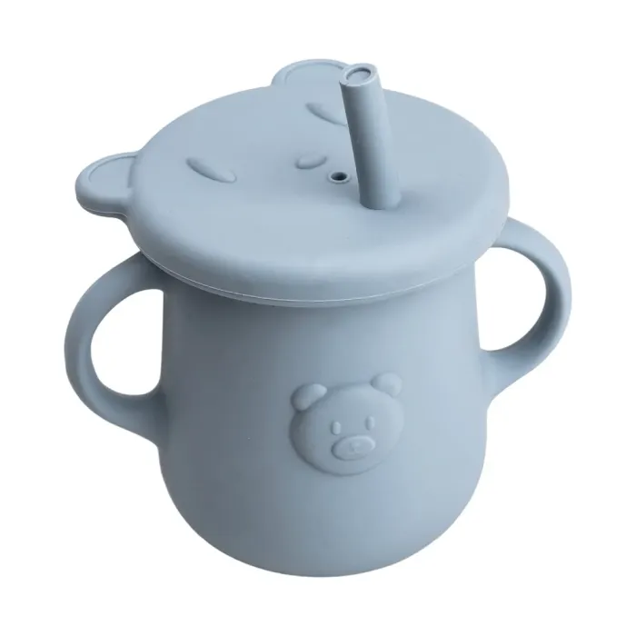 Дитячий набір силіконового посуду 7 предметів Синій HP34546BL (HP34546BL) - зображення 8