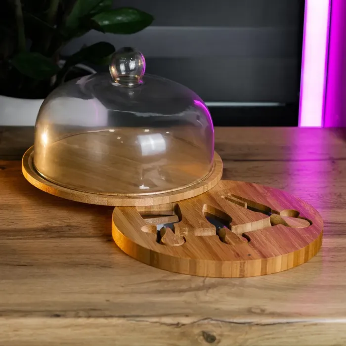 Доска для подачи сыра с ножами 25 с крышкой - изображение 1