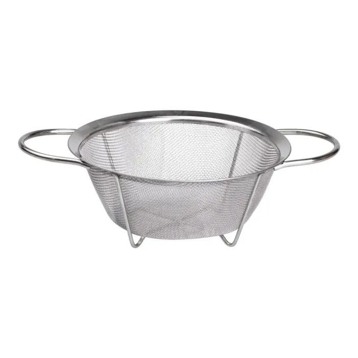 Дуршлаг с двумя ручками 20 см мелкоячеистая сетка из нержавеющей стали (HP-19-2-20CM) - изображение 1