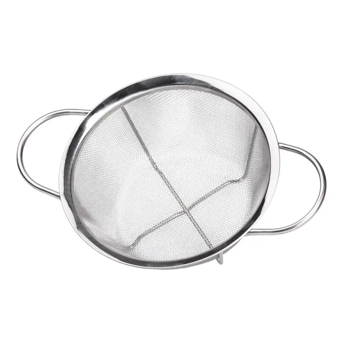 Дуршлаг с двумя ручками 20 см мелкоячеистая сетка из нержавеющей стали (HP-19-2-20CM) - изображение 3