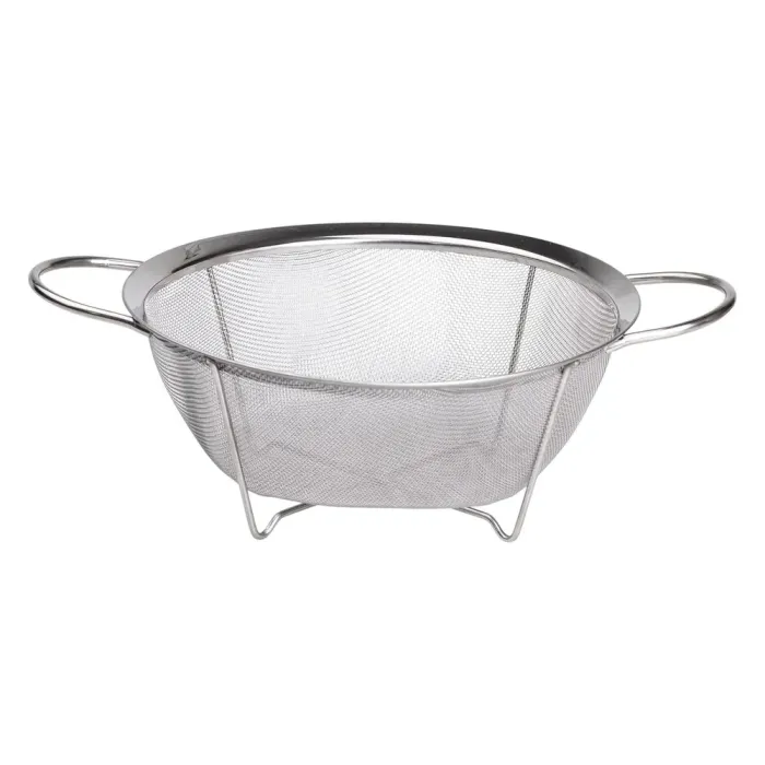 Дуршлаг с двумя ручками 22 см мелкоячеистая сетка из нержавеющей стали (HP-19-2-22CM) - изображение 1