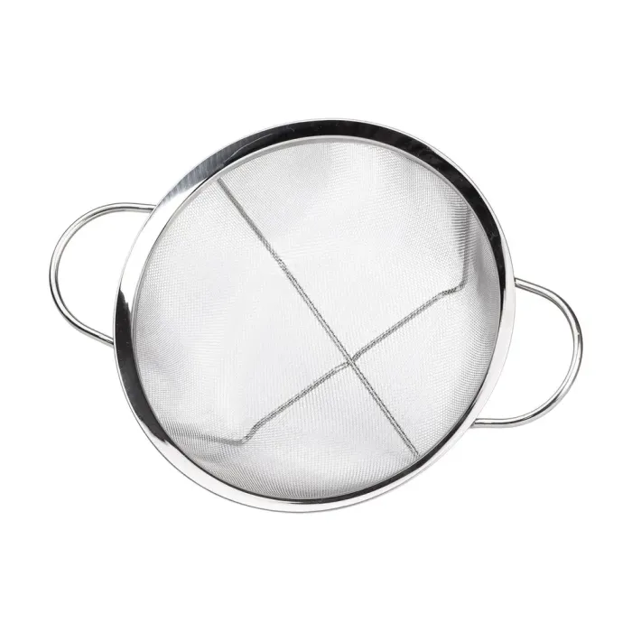 Дуршлаг с двумя ручками 22 см мелкоячеистая сетка из нержавеющей стали (HP-19-2-22CM) - изображение 3