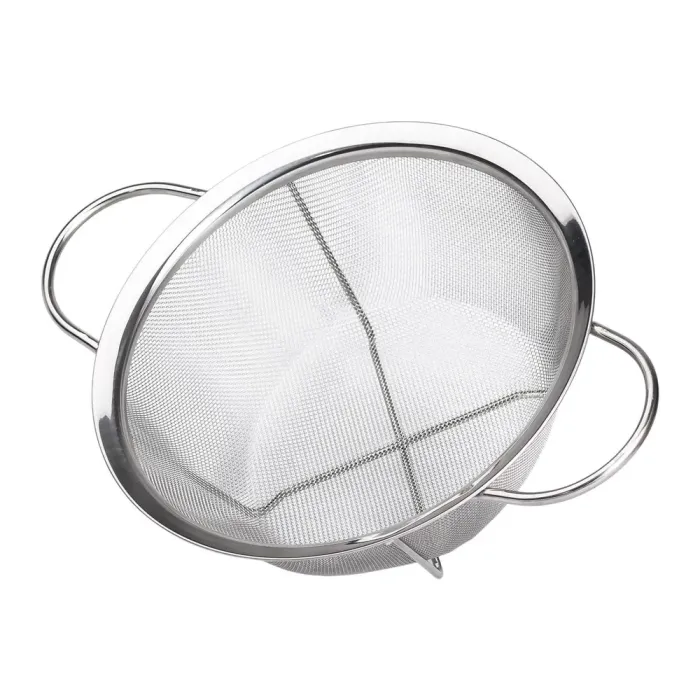 Дуршлаг с двумя ручками 25 см мелкоячеистая сетка из нержавеющей стали (HP-19-2-25CM) - изображение 3