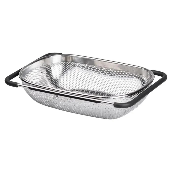 Дуршлаг сито на раковину для мытья овощей и фруктов 36х24х9 см из нержавеющей стали (HP-19-17) - изображение 3