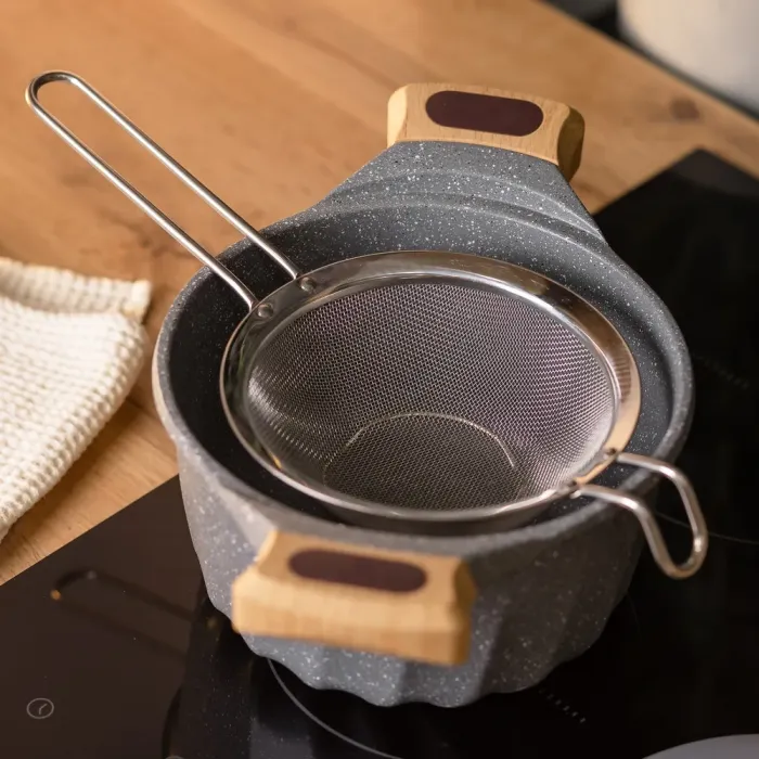 Дуршлаг-сито с ручкой 16 см мелкоячеистая сетка из нержавеющей стали (HP-19-1-16CM) - изображение 5