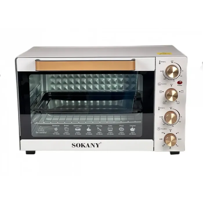 Электрическая духовка настольная 1700 Вт 50 л духовой шкаф электрический настольный Sokany (SK450W) - изображение 1