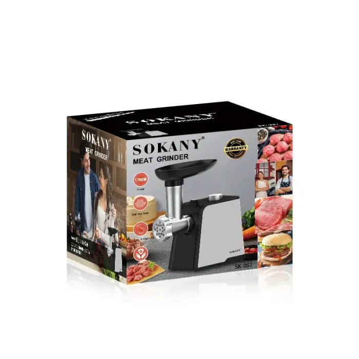 Мясорубка электрическая для фарша 1700 Вт электромясорубка Sokany (SK-087) - изображение 10