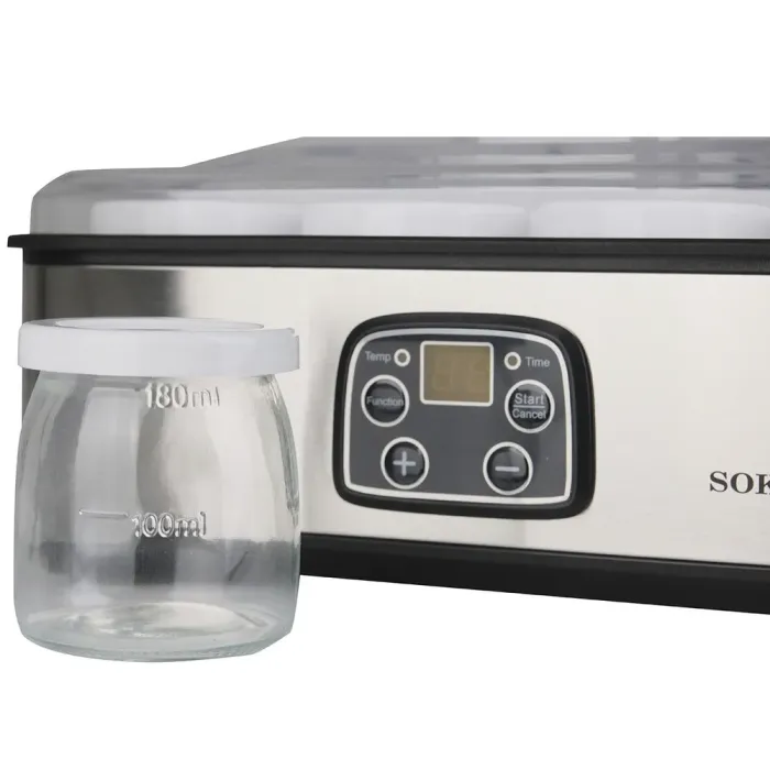 Йогуртниця електрична 65 Вт з баночками 180 мл та таймером Sokany SK-2303 (SK2303SS) - зображення 11