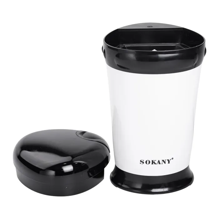 Электро кофемолка 180 Вт автоматическая 75 г для дома с мелким помолом Белая Sokany (SM-3012) - изображение 7