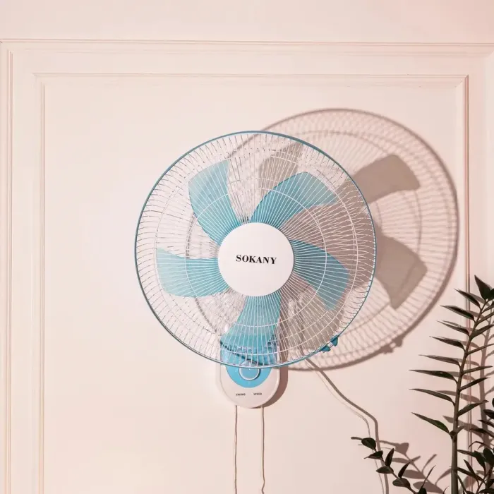 Вентилятор настенный 3-ступенчатая регулировка Компактный бытовой вентилятор 44 см Sokany (SK-19008) - изображение 6