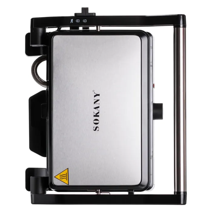 Електрогриль притискний з антипригарним покриттям 1500 Вт Sokany SK-08026 (SK-08026) - зображення 6