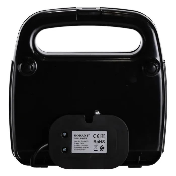 Електрогриль притискний з антипригарним покриттям 750 Вт Sokany SK-08073 (SK-08073) - зображення 5