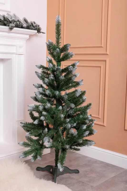 Ялинка штучна сосна 130 см зелена з білими кінчиками (CT-QUN15) - зображення 9