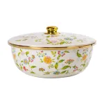 Эмалированная миска с крышкой 5,5 л Большая кухонная миска (HP-2-113)