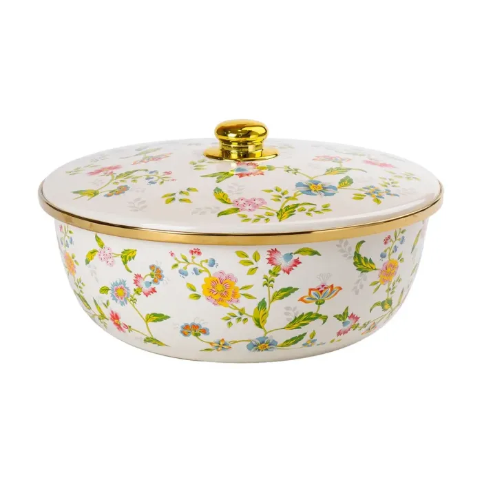 Эмалированная миска с крышкой 5,5 л Большая кухонная миска (HP-2-113) - изображение 3