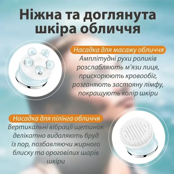 Беспроводной эпилятор для лица и тела для женщин 6 в 1 домашний триммер для волос USB VGR (HP-V-733-P) - изображение 5