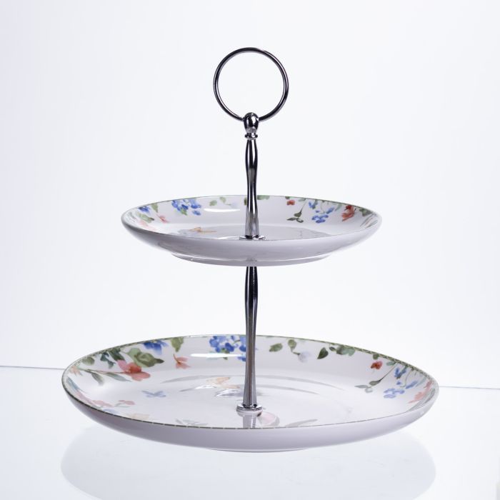 Етажерка Garden Rabbits порцелянова для фруктів та десертів 23*24 см HP-7323-6 (HP-7323-6) - зображення 1