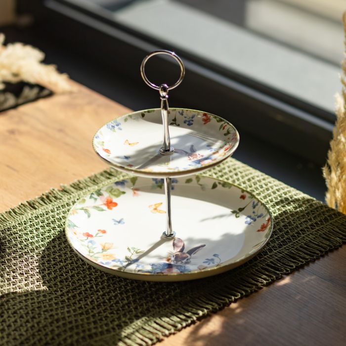 Етажерка Garden Rabbits порцелянова для фруктів та десертів 23*24 см HP-7323-6 (HP-7323-6) - зображення 2