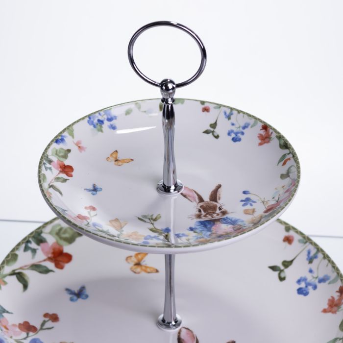 Етажерка Garden Rabbits порцелянова для фруктів та десертів 23*24 см HP-7323-6 (HP-7323-6) - зображення 5