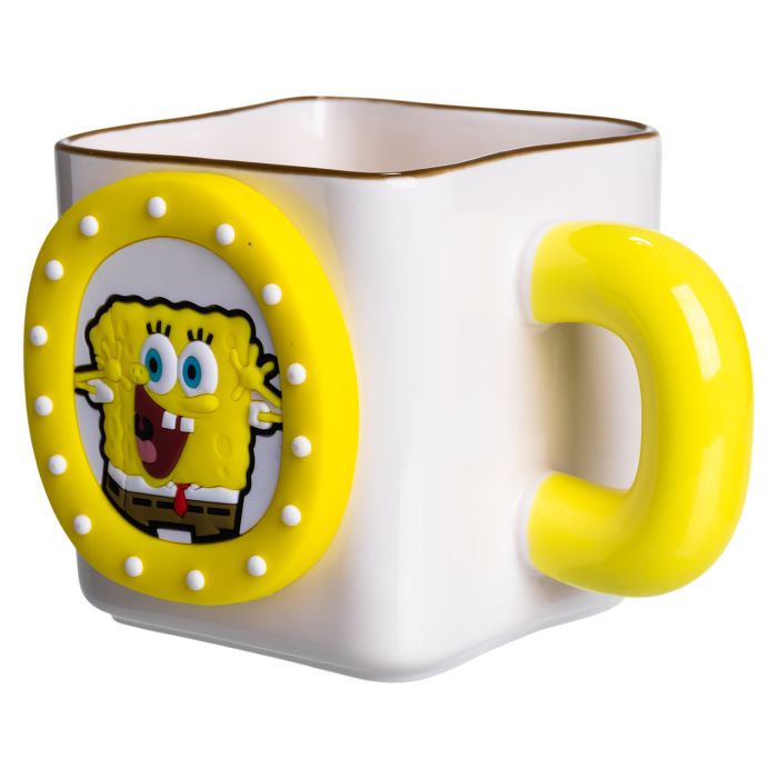 Порцелянова чашка "Губка Боб" з магнітним декором 500 мл, Кружка дитяча чашка із порцеляни на подарунок FM-12Y (FM-12Y) - изображение 4