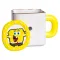 Порцелянова чашка "Губка Боб" з магнітним декором 500 мл, Кружка дитяча чашка із порцеляни на подарунок FM-12Y (FM-12Y)