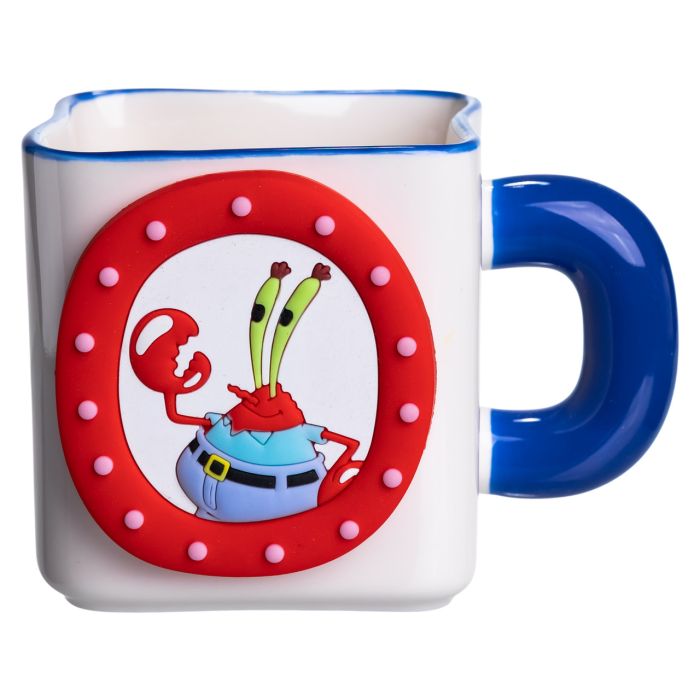 Порцелянова чашка "Містер Крабс" з магнітним декором 500 мл, Кружка дитяча чашка із порцеляни на подарунок FM-12BL (FM-12BL) - зображення 5